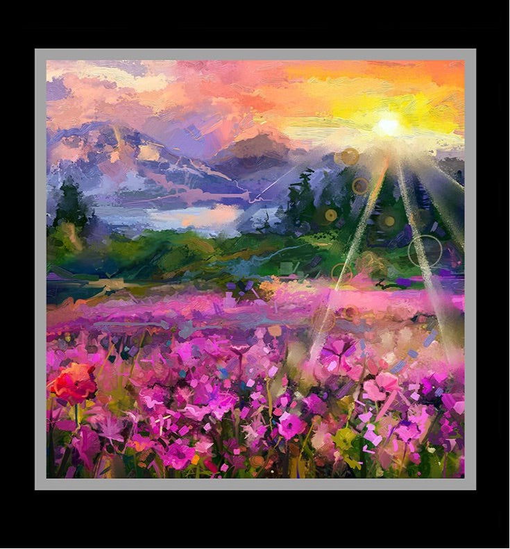 In The Beginning Fabrics-A Year of Art-Summer-Panel