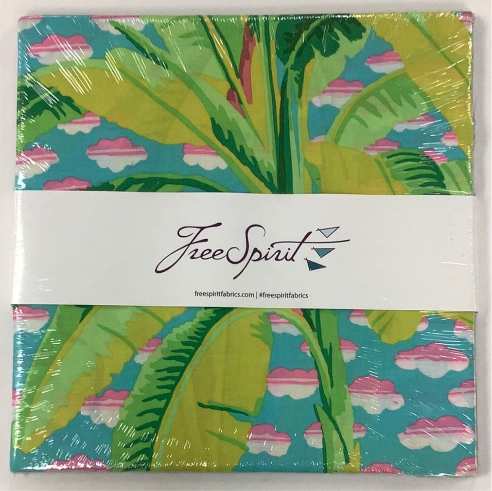 Free Spirit-Kaffe Fassett-Cool-10” Stacker-42 Squares-10” x 10” Squares