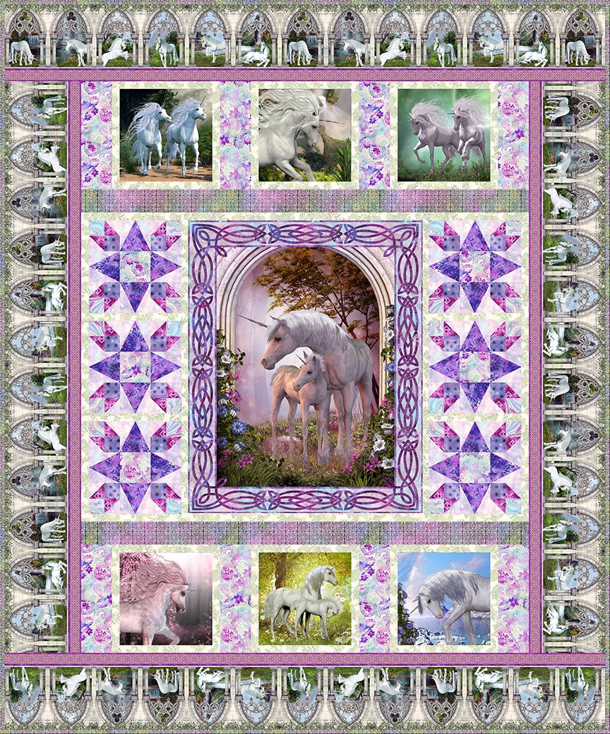 In the Beginning Fabrics - Unicorns Quilt Pattern