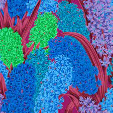 Free Spirit-Kaffe Fassett-Hyacinthus-Blue #PWPJ123.BLUE