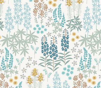 Figo Fabrics-Horizon-Wild Flowers-White