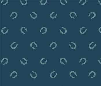 Figo Fabrics-Horizon-Horseshoes-Navy