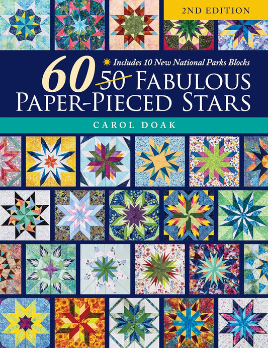 Carol Doak-60 Fabulous Paper-Pieced Stars-Pattern Book #11556