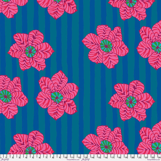Free Spirit-Kaffe Fassett-Zebra Lily-Blue #PWBM091.BLUE