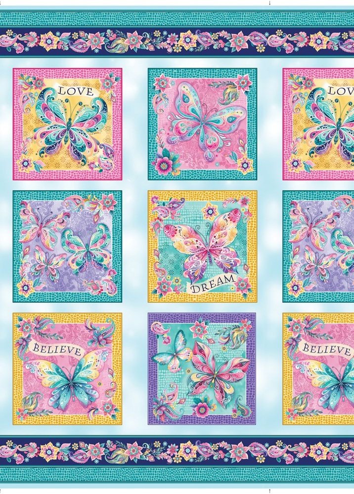Benartex Faith & Grace Boxes Panel