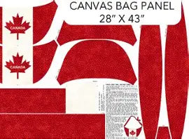 Canadian Classics 3 Cross Body Bag Panel, Red Cream