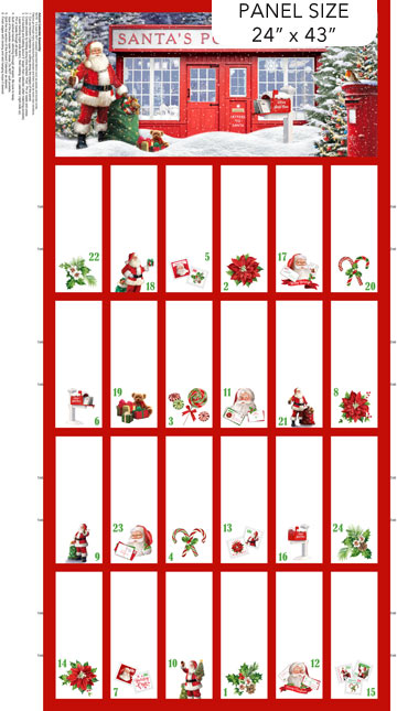 Northcott - Letters to Santa Advent Calendar Panel