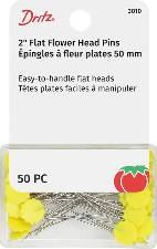 Dritz 2in Flat Flower Head Pins 50 mm