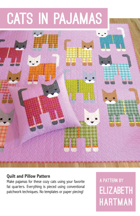 Elizabeth Hartman-Cats in Pajamas-Quilt Pattern #EH-074