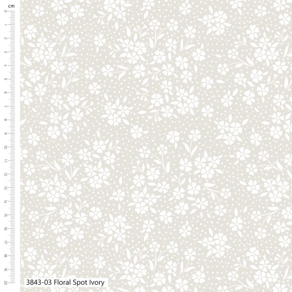 Essential Tones Floral Spot Ivory Tone on Tone