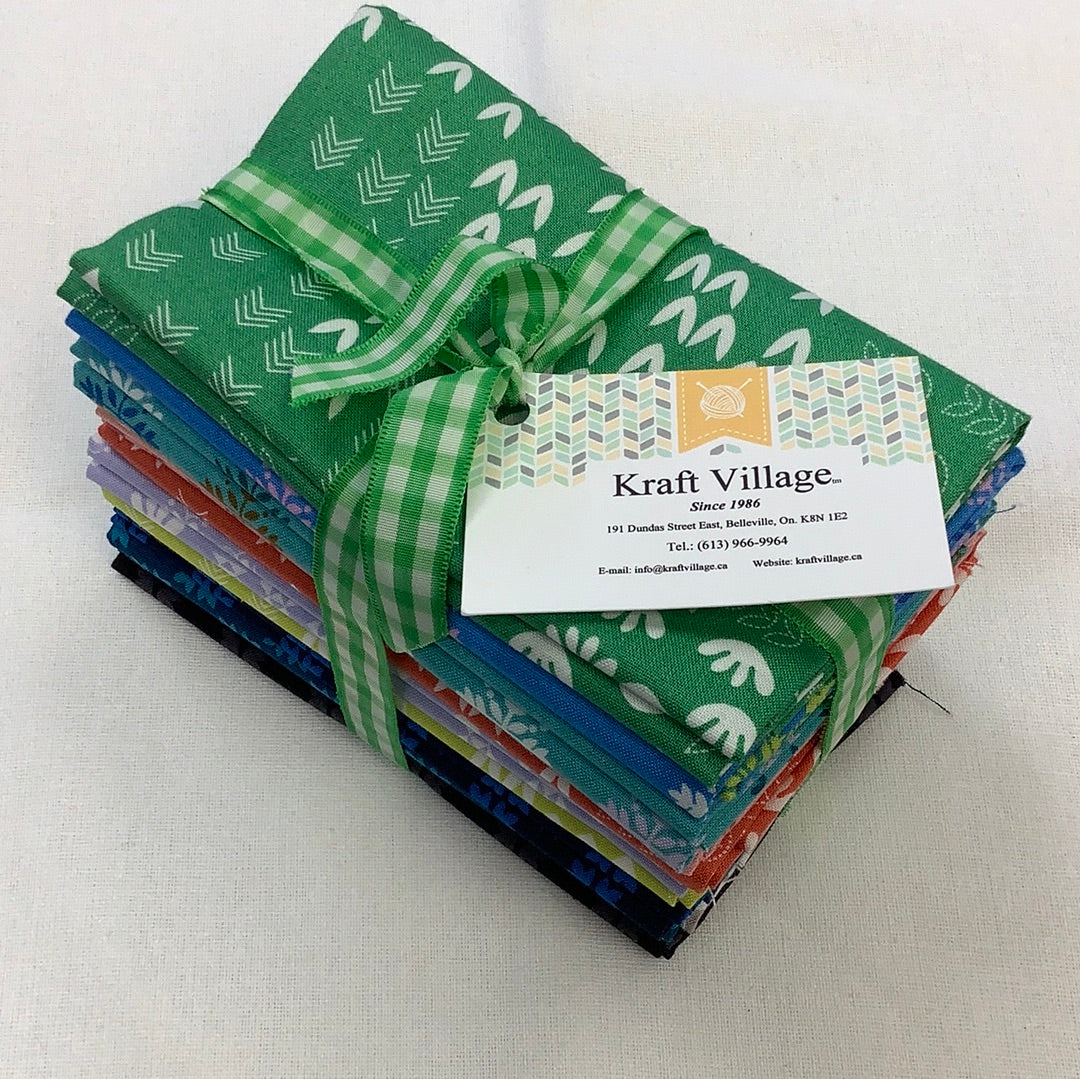 Kraft Village-Fat Quarter Bundle-12 Precuts-18” x 22” Pieces