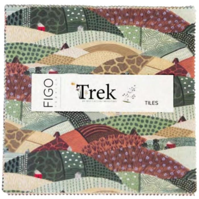 Figo Fabrics-Trek by Sara Boccaccini Tiles-42 Squares-10” x 10” #TTREK42-10