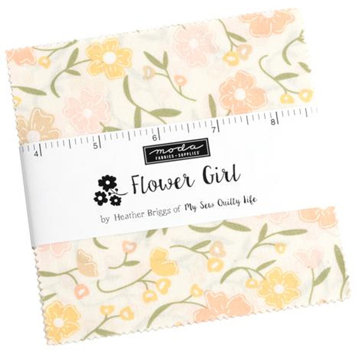 Moda Fabrics-Flower Girl by Heather Briggs-2 1/2 in. x 2 1/2 in squares