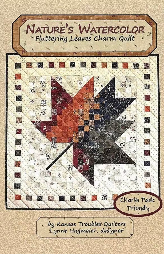 Kansas Troubles Quiters-Nature’s Watercolour-Fluttering Charm Quilt Pattern #P04163