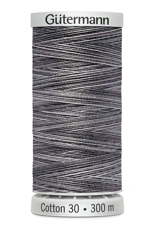 Gutermann Cotton Variegated Thread, 30 weight, Color 9900