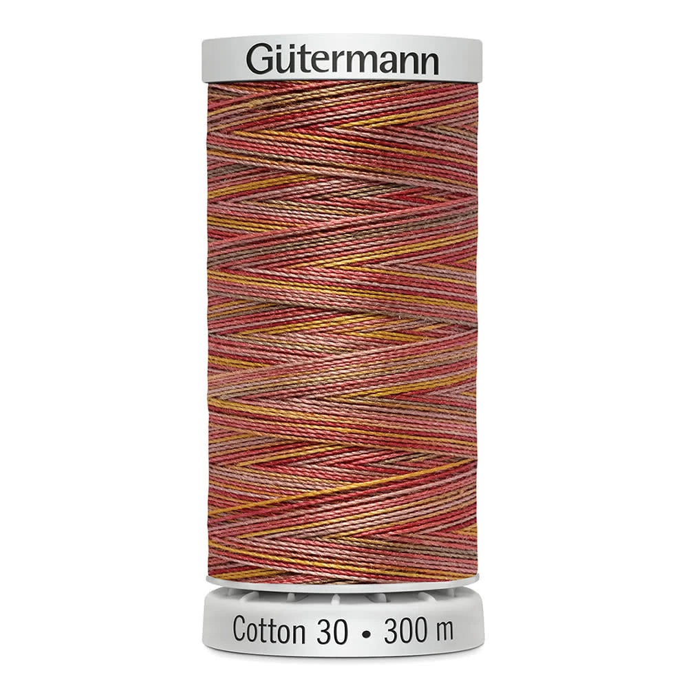Gutermann Cotton Variegated Thread, 30 weight, Color 9912