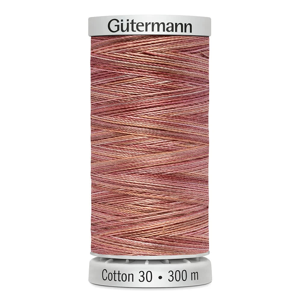 Gutermann Cotton Variegated Thread, 30 weight, Color 9930