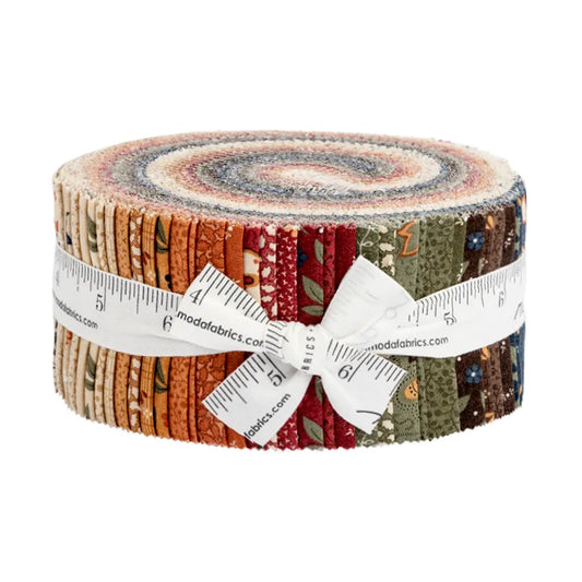 Moda Fabrics-Fluttering Leaves-Jelly Roll-42 Strips-2.5” Strips #9730JR