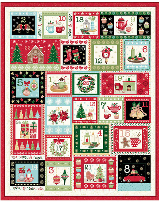 Makower UK-Cosy Christmas Advent Calendar-Panel