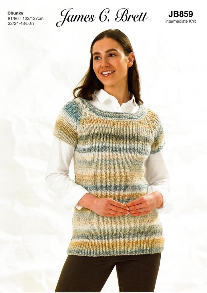 James C Brett-Chunky Knit Pattern #JB859