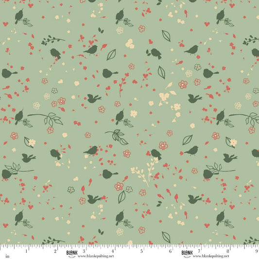 Maple and Marigolds, Light Green