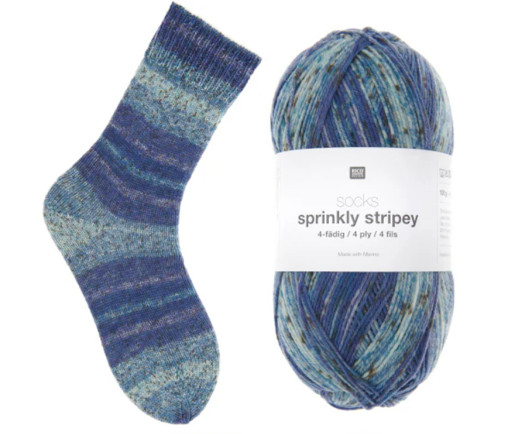 Rico Design - Sprinkly Stripey Sock Yarn