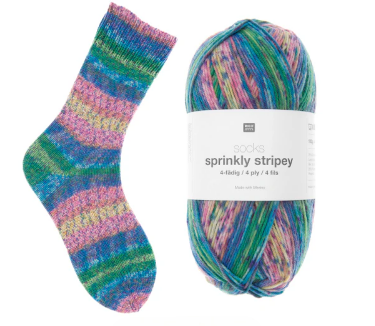 Rico Design - Sprinkly Stripey Sock Yarn