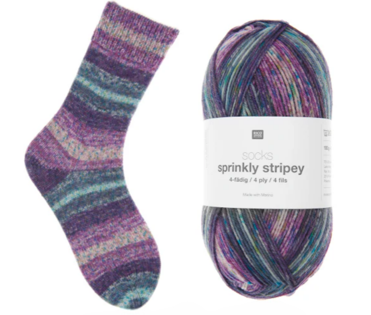 Rico Design - Sprinkly Stripey Sock Yarn