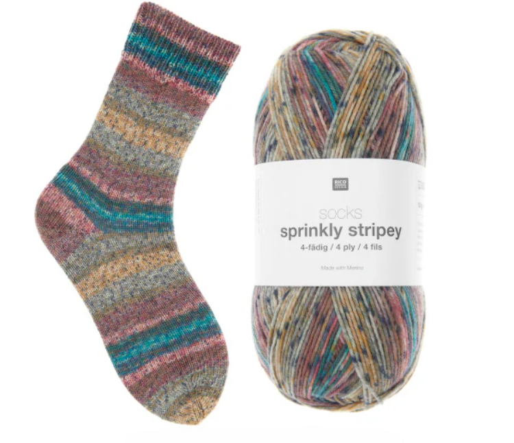 Rico Design - Sprinkly Stripey Sock Yarn