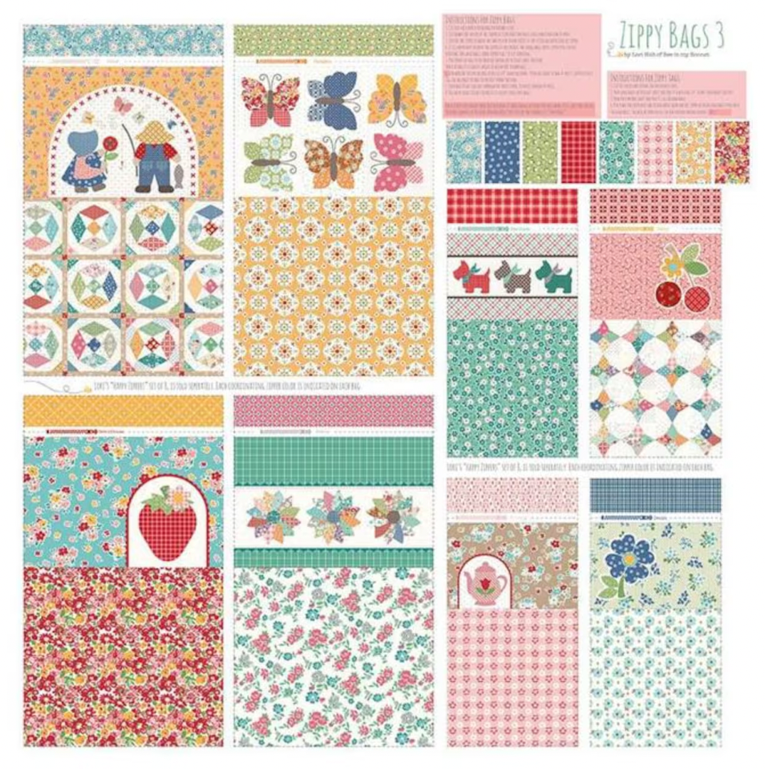 Riley Blake Designs - Calico Lori’s Zippy Bags 3 - Multi Bag Panel