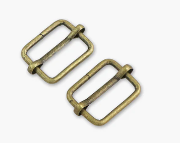 Sallie Tomato - Two 1" Slider Buckles Gold