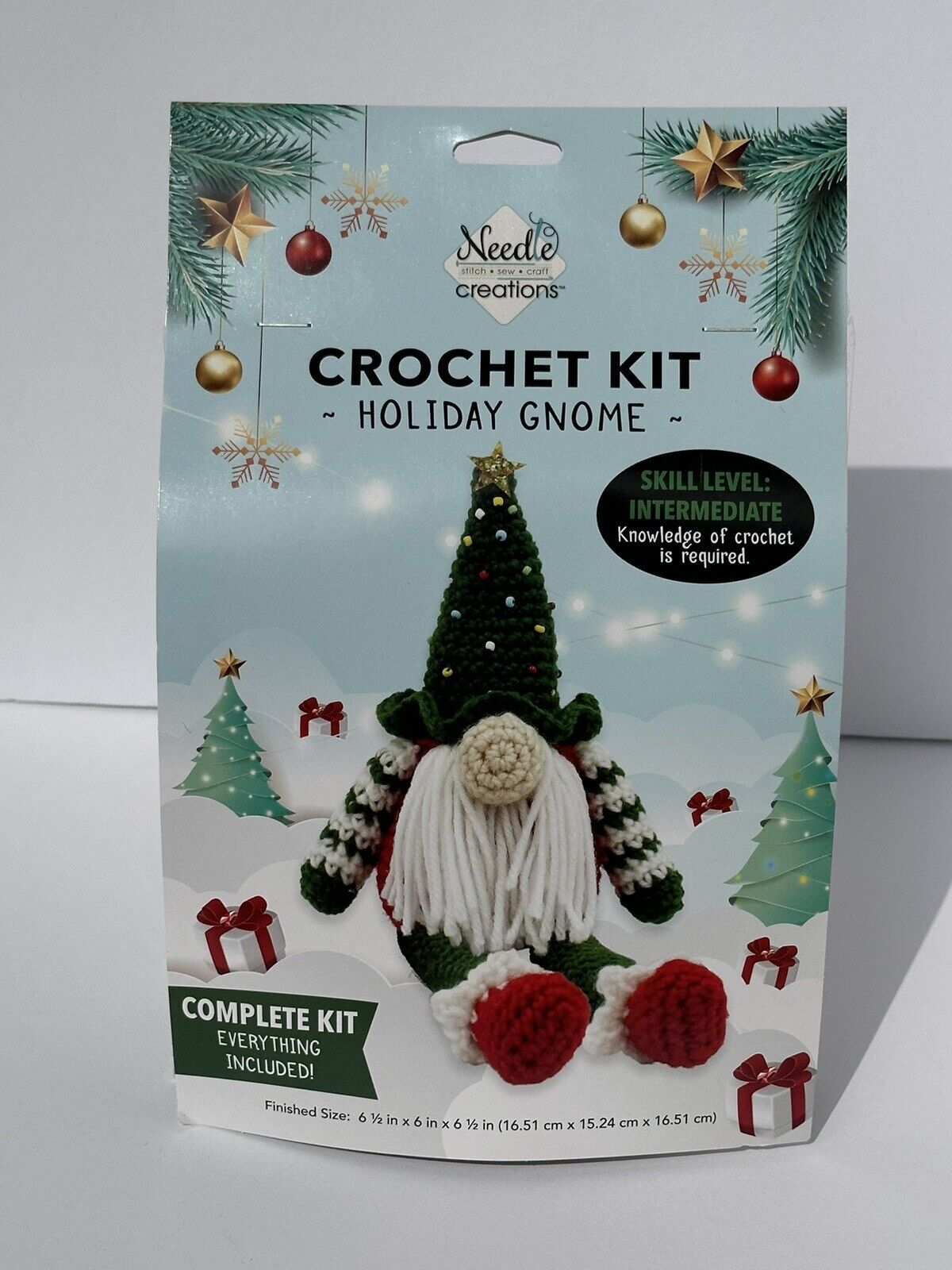 Needle Creations-Crochet Kit-Holiday Gnome #GNOME1