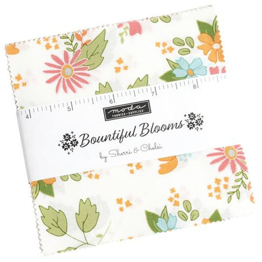 Moda Fabrics-Bountiful Blooms Charm Pack-42 Squares-5” Squares #CP0013