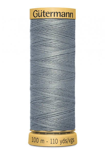 Gütermann-100% Cotton Thread-100m/110y-Medium Gray