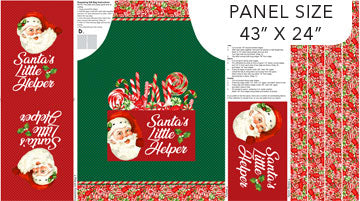 Northcott-Peppermint Candy-Apron-Panel