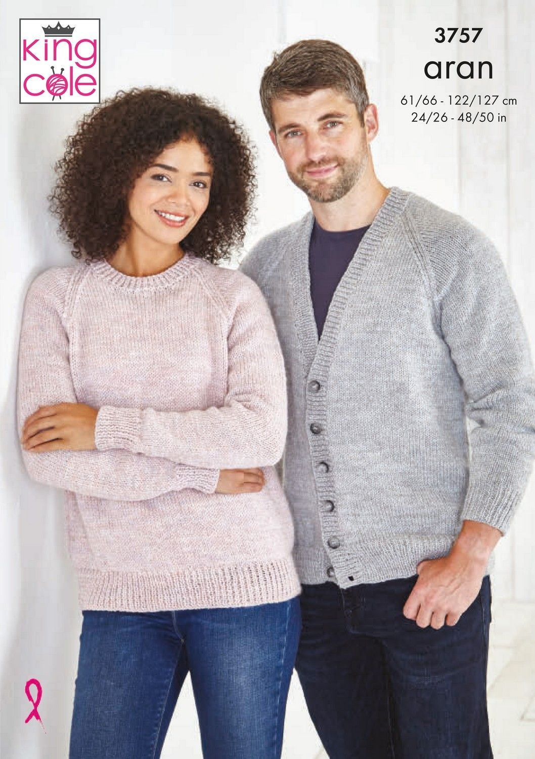 King Cole-Cardigan & Sweater-Knit Pattern #3757