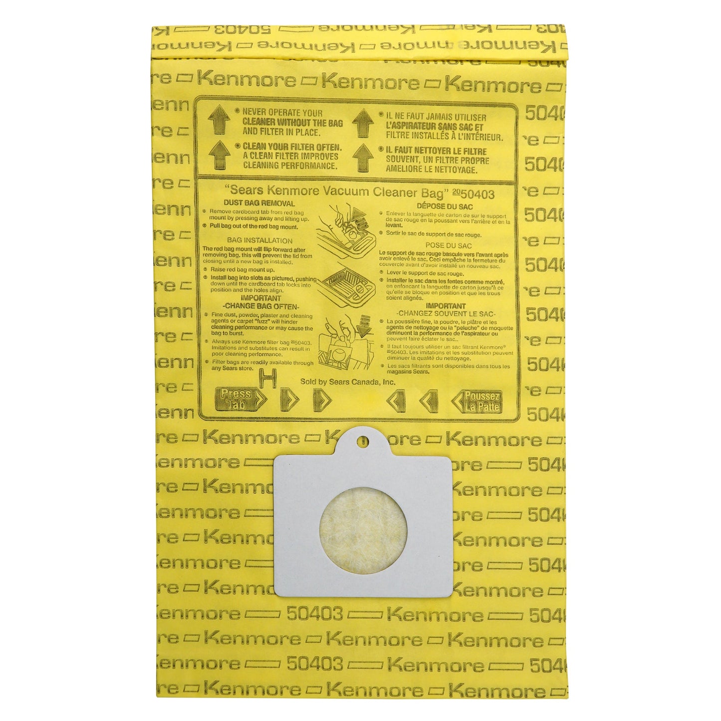 Sears-Kenmore Vacuum Cleaner Bag-50403 #920364