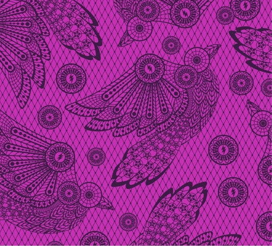 Free Spirit-Tula Pink-Nightshade-Raven Lace #PWTP207.OLEANDER