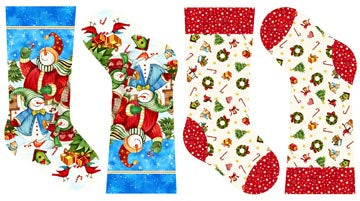 Northcott-Winter Magic!-Christmas Stockings-Panel