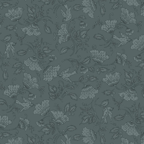 Suzi Group-Floral with Bird-Teal-Wide Back