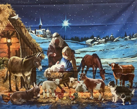 David Textiles-Four Seasons-Nativity Scene-Panel #P-199