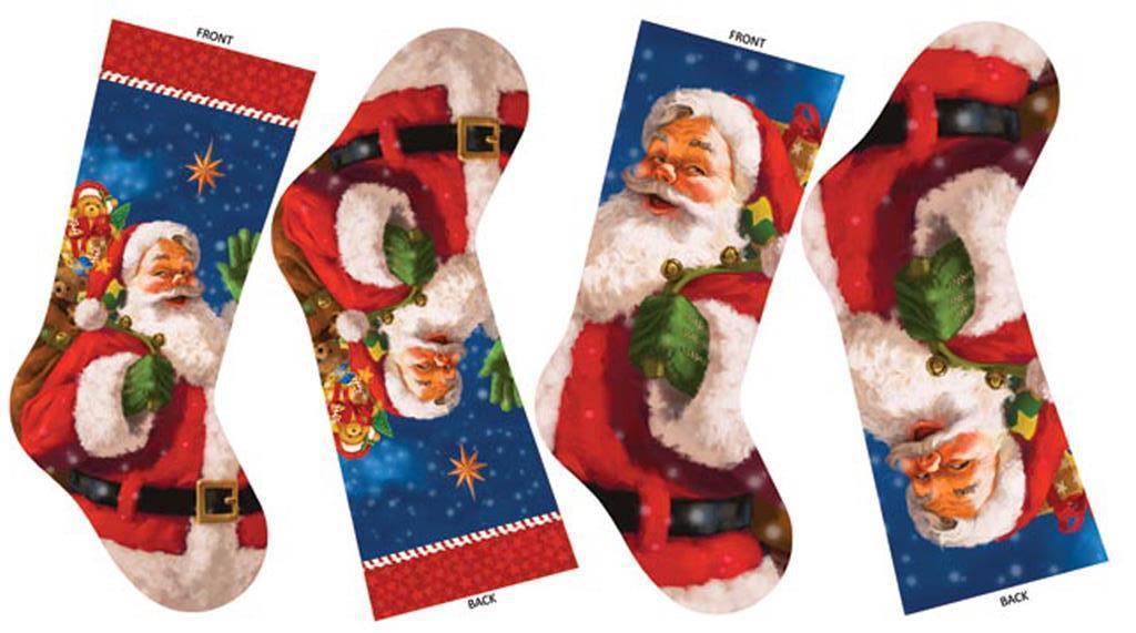 Northcott-Santa’s Surprise-Christmas Stocking’s-Panel