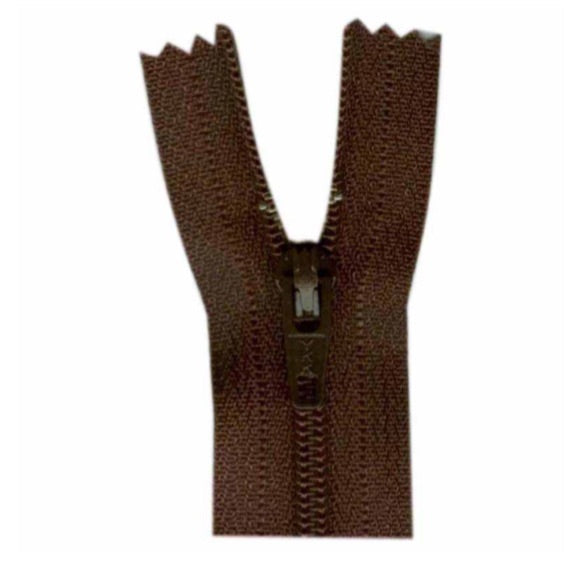 Costumakers-Closed End General Purpose Light Weight-Brown-Zipper (23cm)