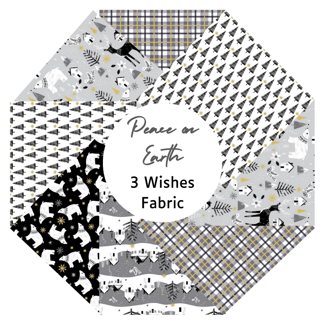 3 Wishes Fabric - Peace on Earth