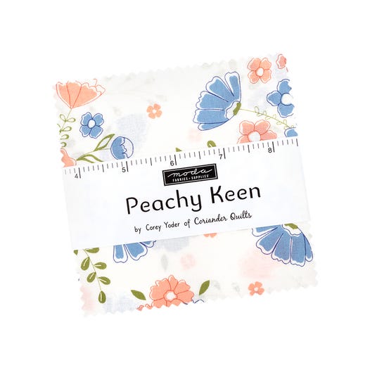 Moda Fabrics-Peachy Keen Charm Pack-42 Squares-5” Squares