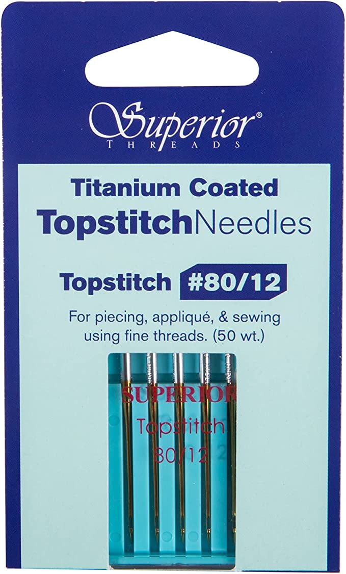 Superior Threads-Titanium Coated-Topstitch Needles-80/12 (5) #SN-TS4