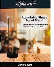 Alphasew-Adjustable Single Spool Stand #27449-ADJ