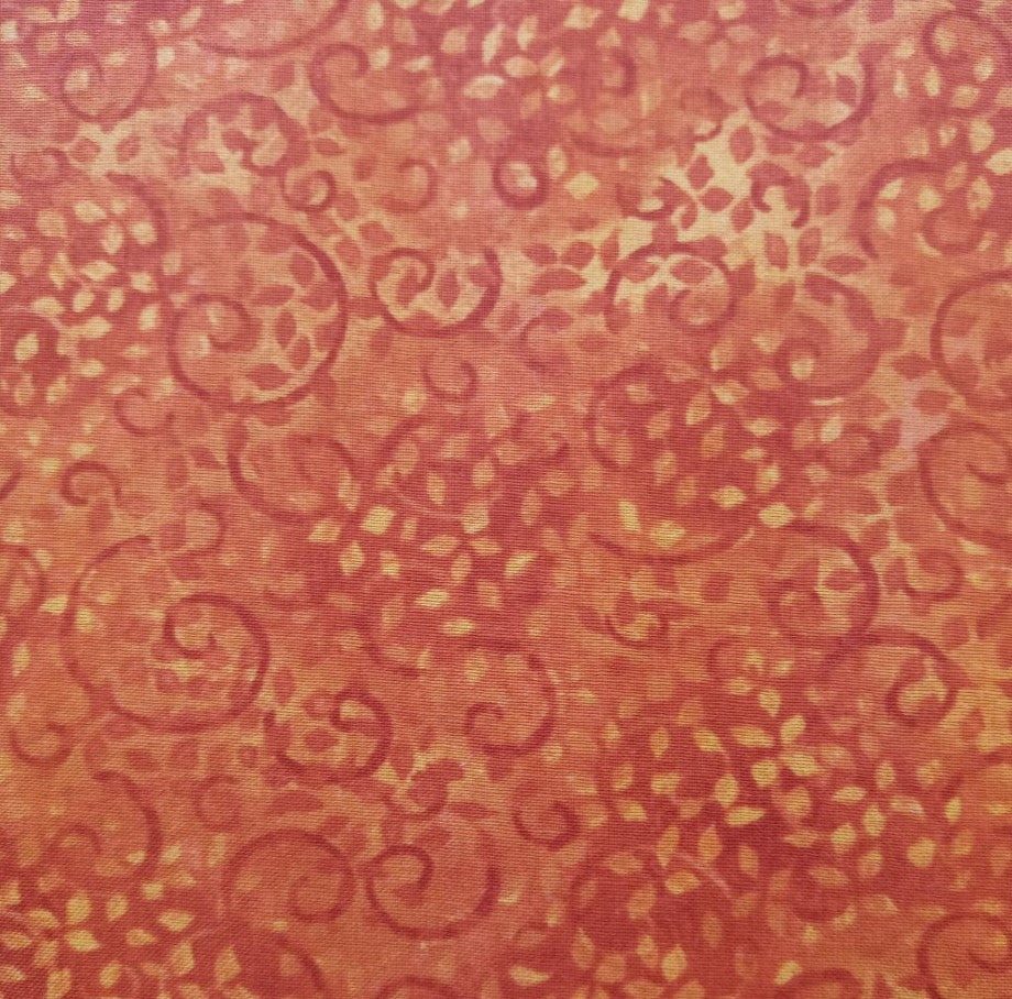 Wilmington Prints-Essentials-Leafy Scroll-Orange #1402-26035-888