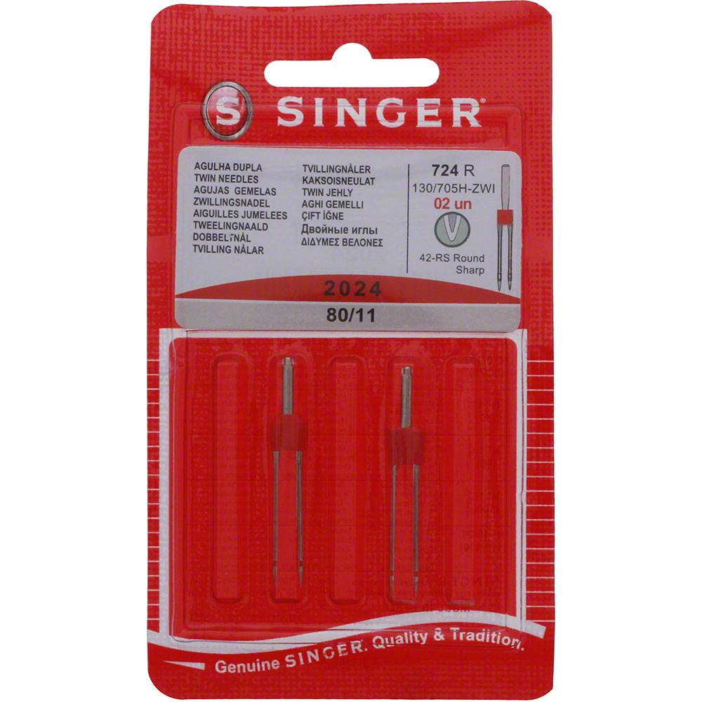 Singer-Twin Needles-2 Pack-2024-80/11(130/705H-ZWI) #724R