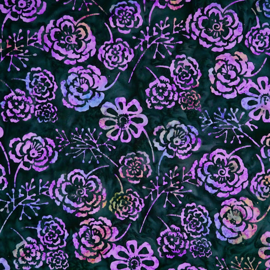 Cador Textiles-Batik-Sunset Bloom-Midnight #SM-3-3251